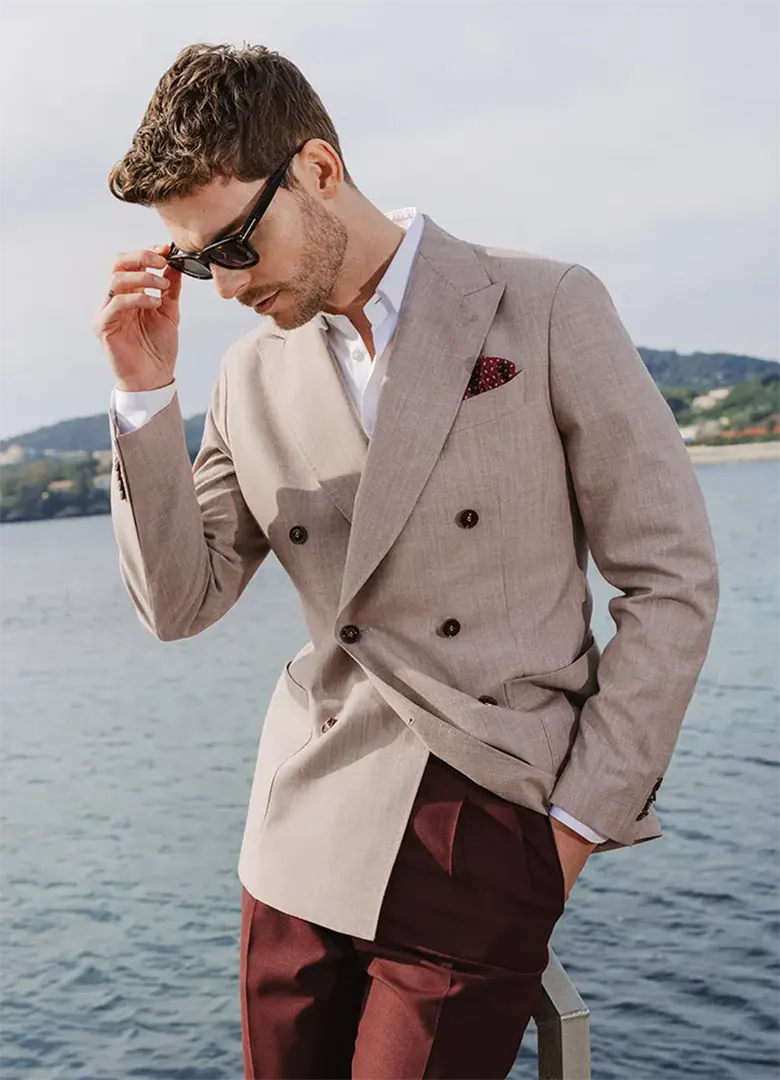 tendances costume veste croisee samson