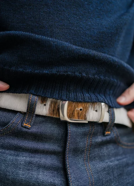 look pull en laine homme workwear ceinture