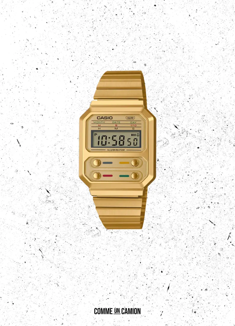 montre digitale homme casio or A100WEG-9AEF