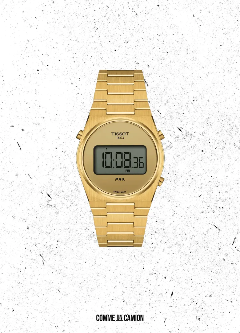 montre digitale or homme tissot prx digital