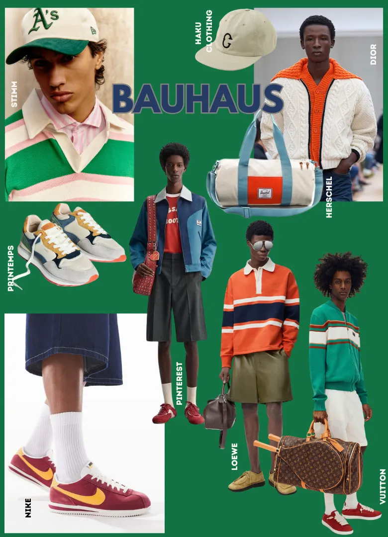 tendances mode masculine printemps ete 2026 bahaus moodboard