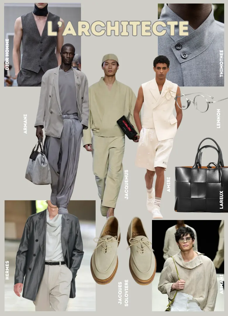 tendances mode masculine printemps ete 2026 larchitecte moodboard
