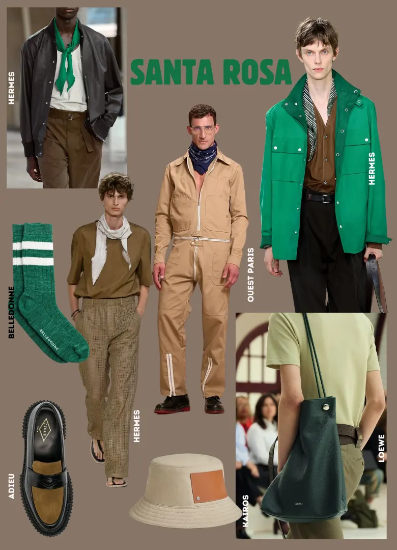 tendances mode masculine printemps ete 2026 santa rosa moodboard