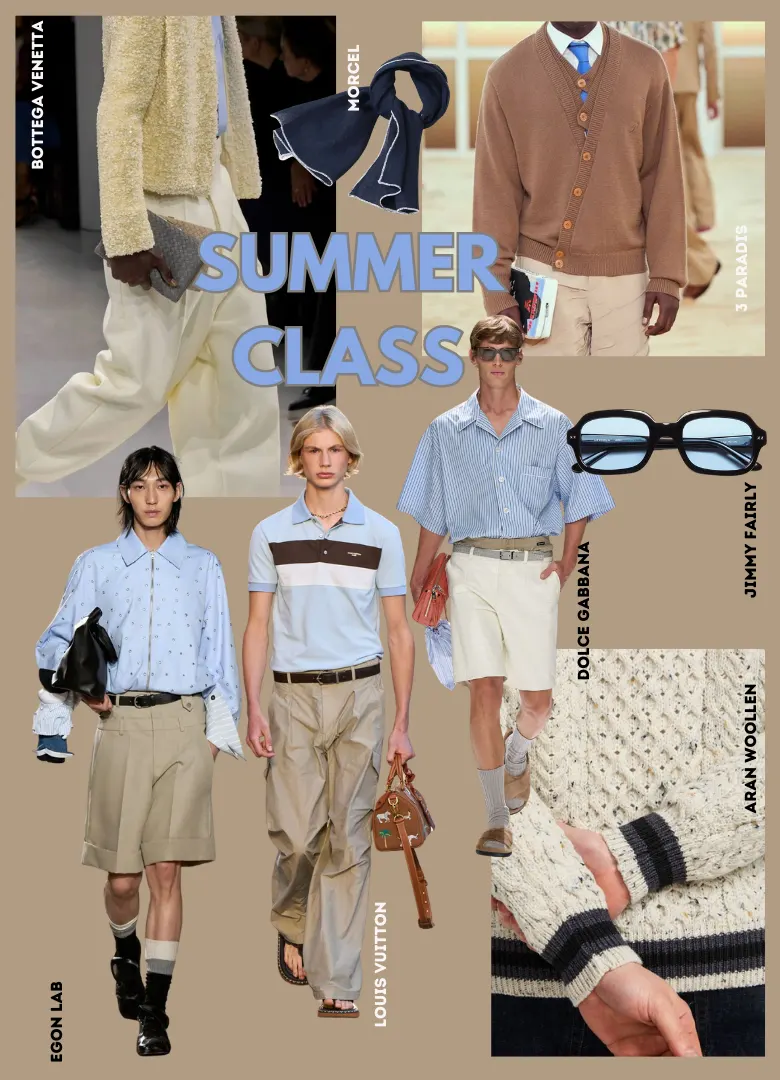 tendances mode masculine printemps ete 2026 summer class moodboard