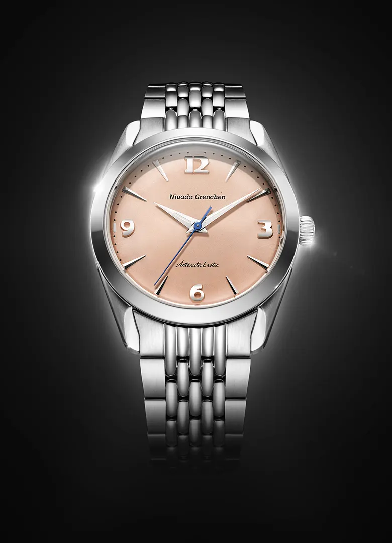 montre nivada grenchen antarctic erotic cadran saumon
