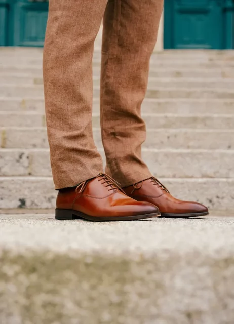 tenue mariage homme eglise ville chaussures richelieu bocage