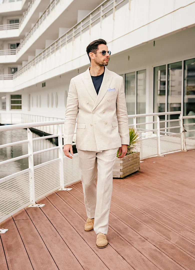 tenue mariage homme mer costume croise father et sons