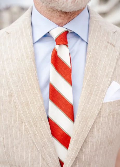 tenue mariage homme mer cravate rayee le colonel