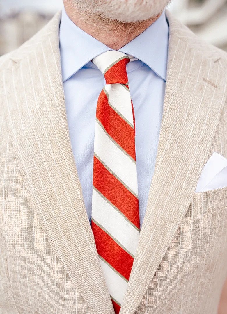 tenue mariage homme mer cravate rayee le colonel
