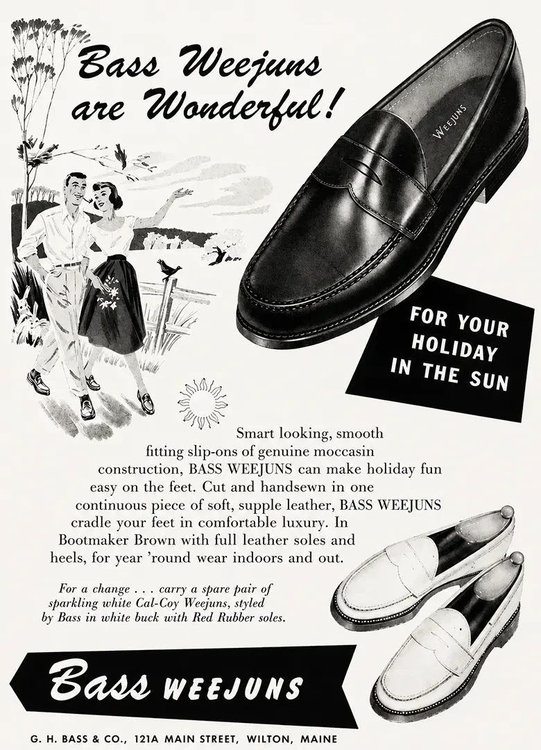 histoire mocassins weejuns publicite ancienne