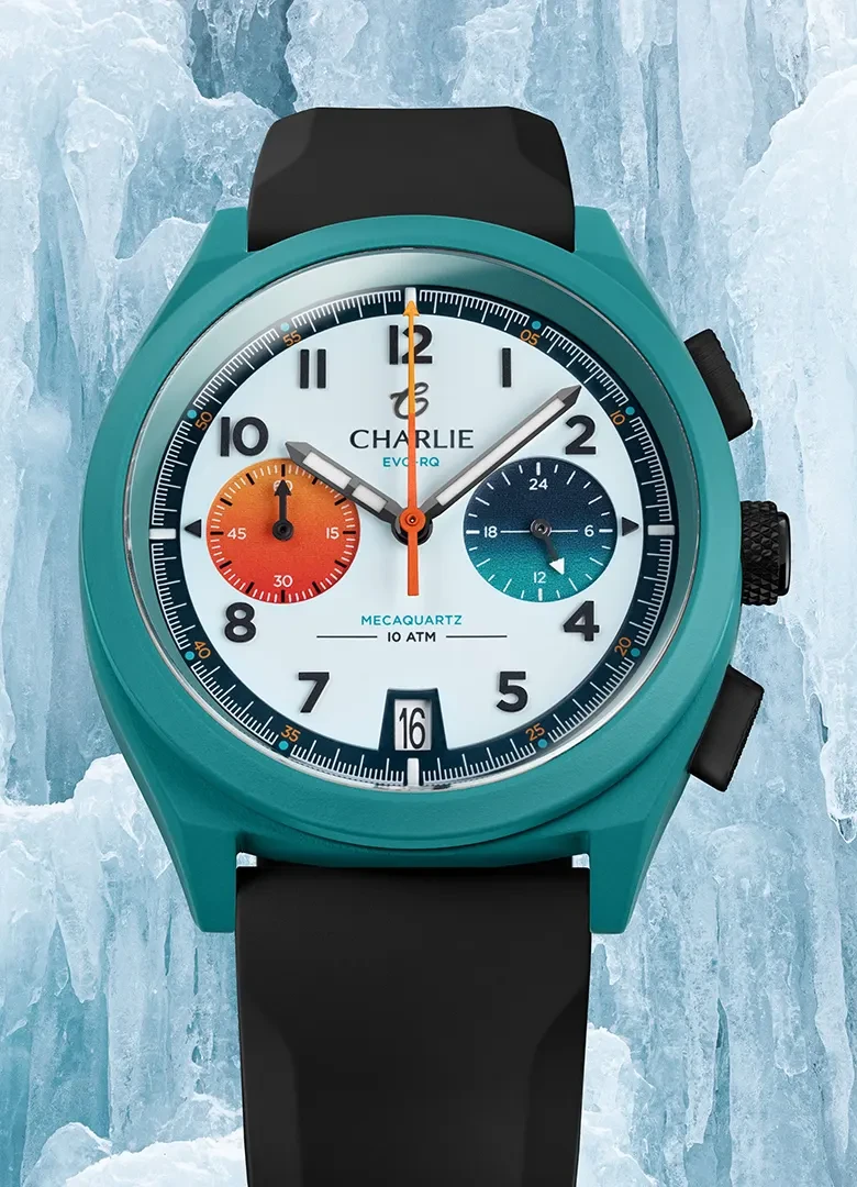 montre charlie grx cr evo rq face fond glace