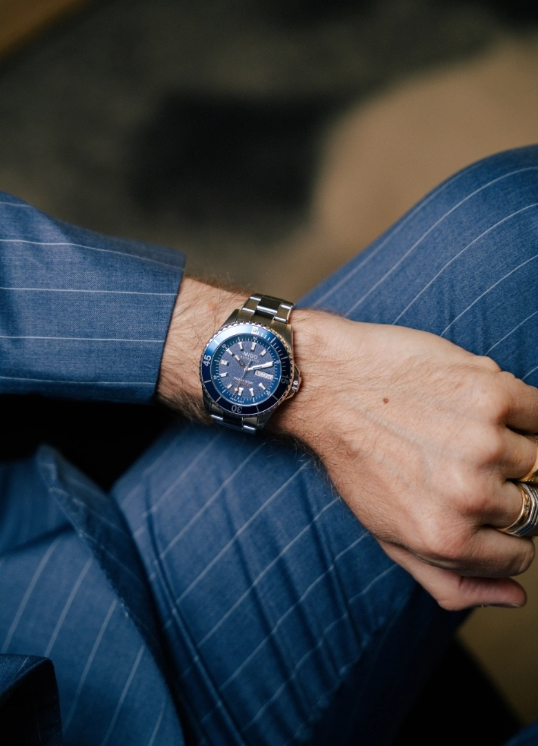 montre mido OS200 bleu