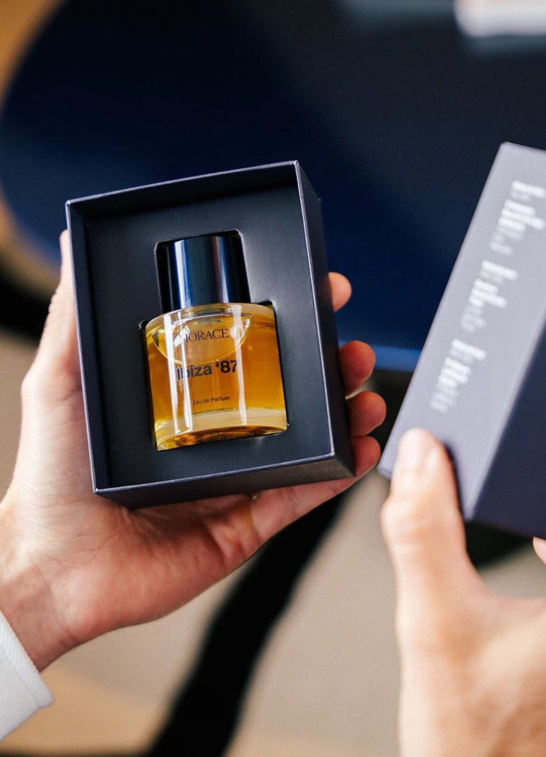 parfum horace ibiza avis packaging