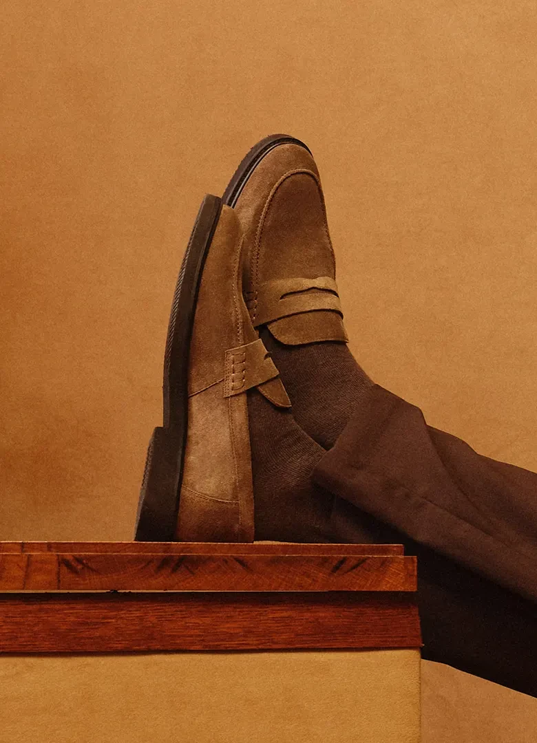 penny loafer mocassin cuir velours bocage olivier