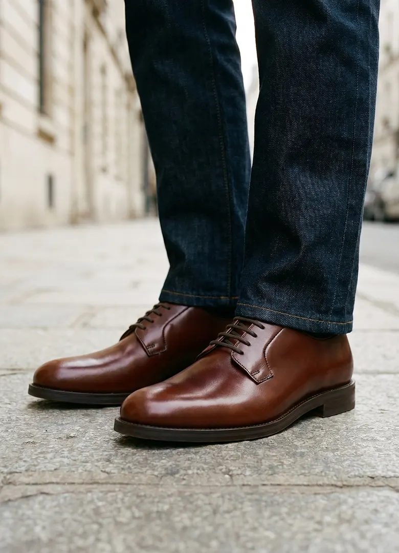 chaussures classes homme derby pied de biche