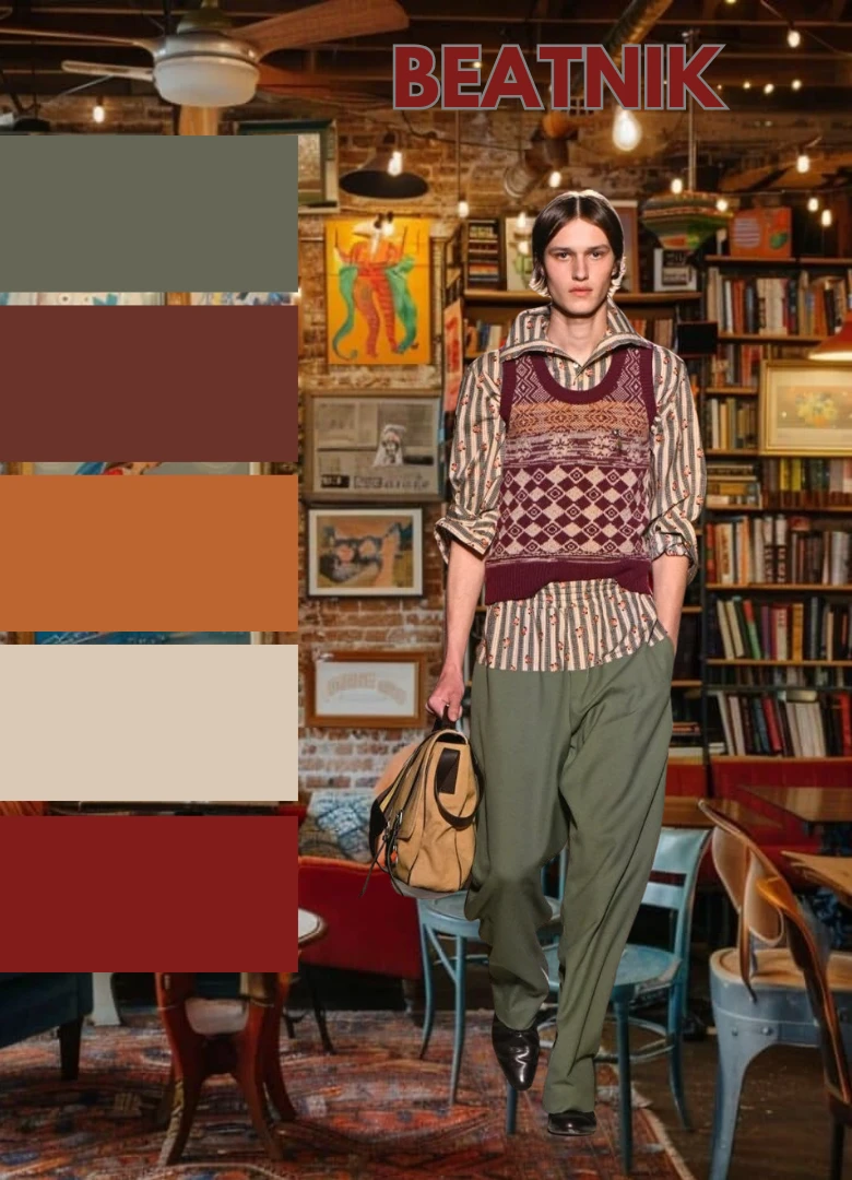 tendances mode masculine automne hiver 2026 2027 beatnik couleurs