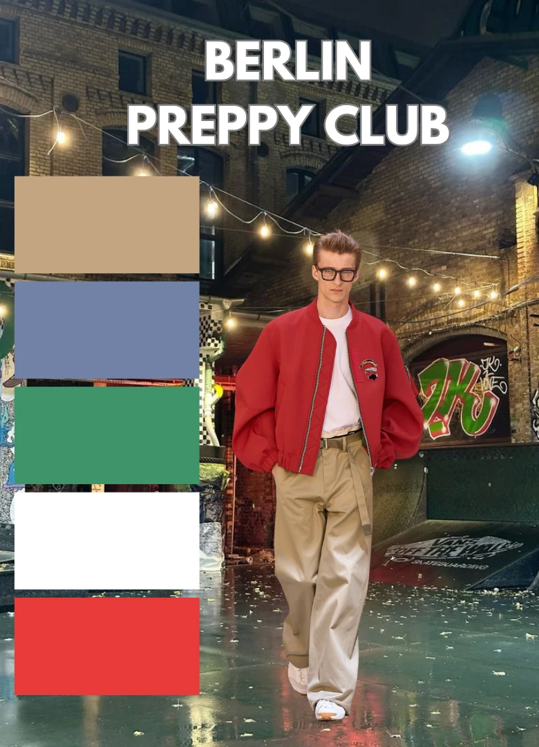 tendances mode masculine automne hiver 2026 2027 berlin preppy club couleurs