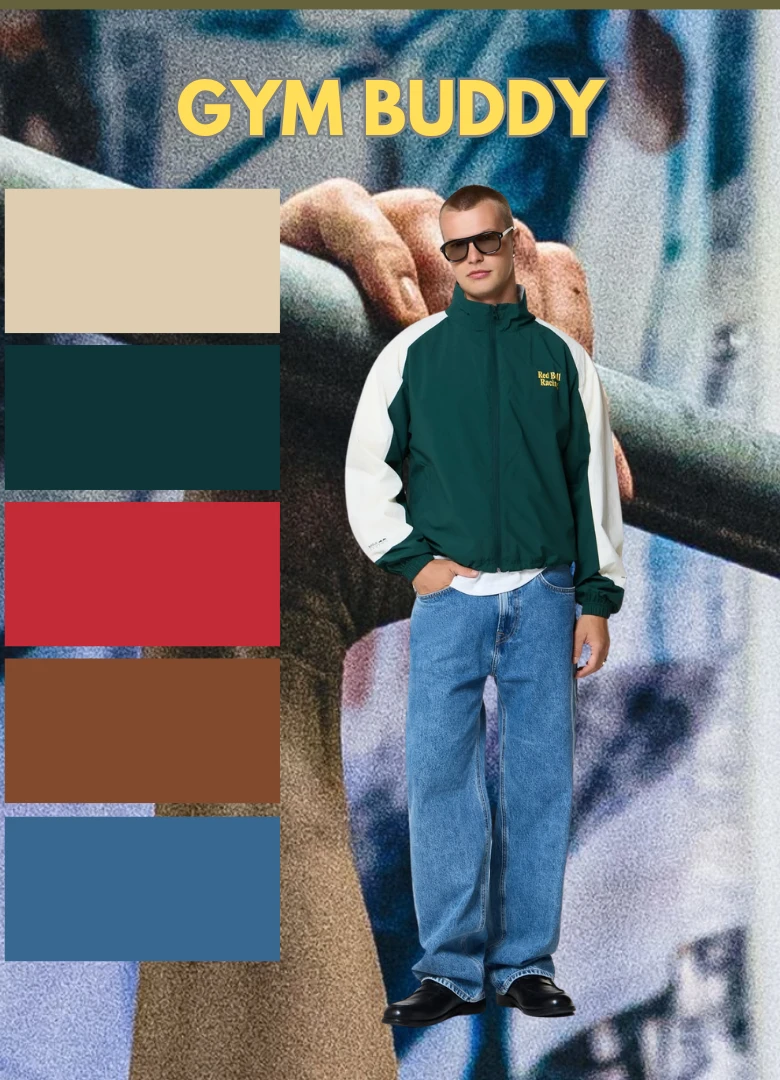 tendances mode masculine automne hiver 2026 2027 gym buddy couleurs