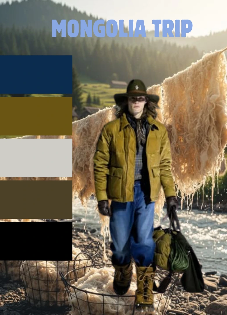 tendances mode masculine automne hiver 2026 2027 mongolia trip couleurs