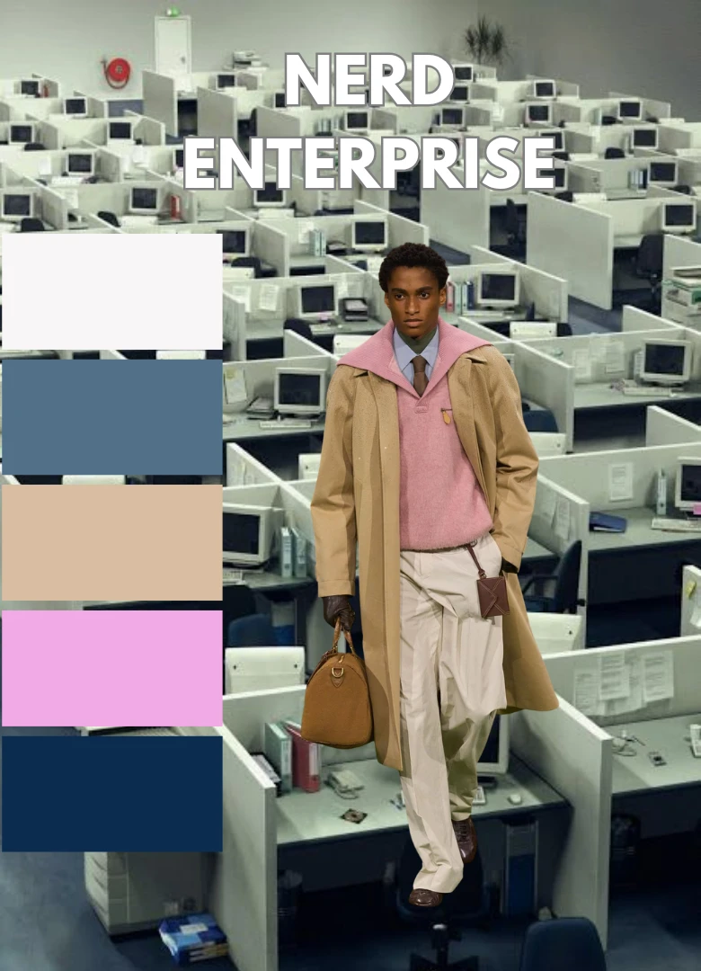 tendances mode masculine automne hiver 2026 2027 nerd enterprise couleurs