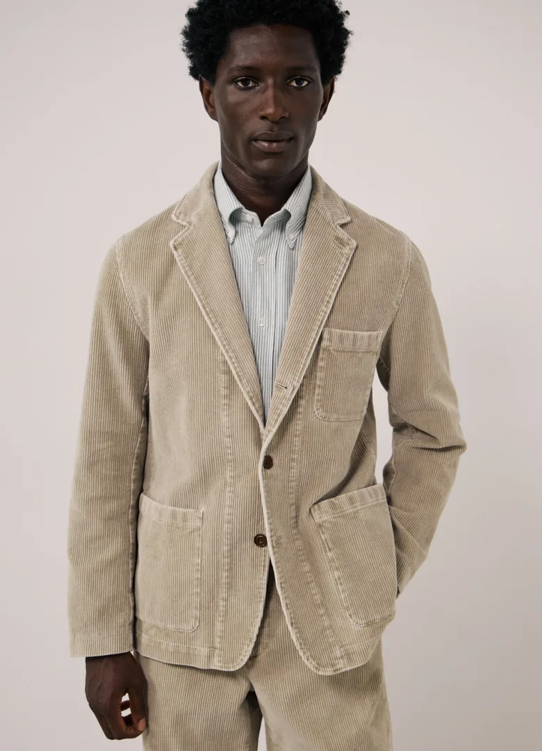 veste velours cotele beige hartford