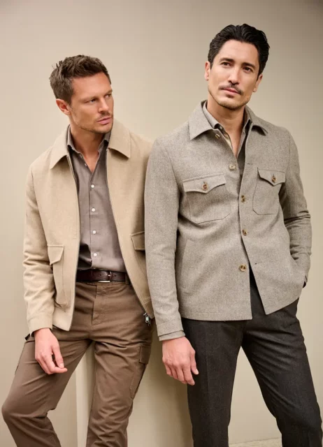blouson surchemise flanelle beige nodus automne hiver