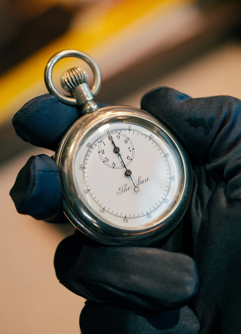 Le chronomètre de poche Gallet The Sun, du même modèle que celui utilisé par les frères Wright en 1903
