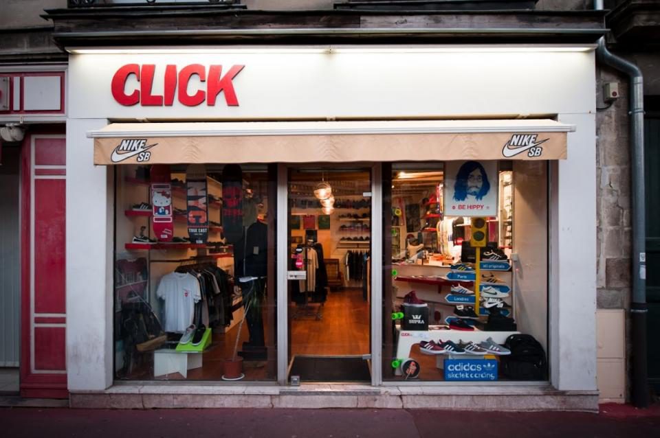 Click Skateshop Vitrine Nantes