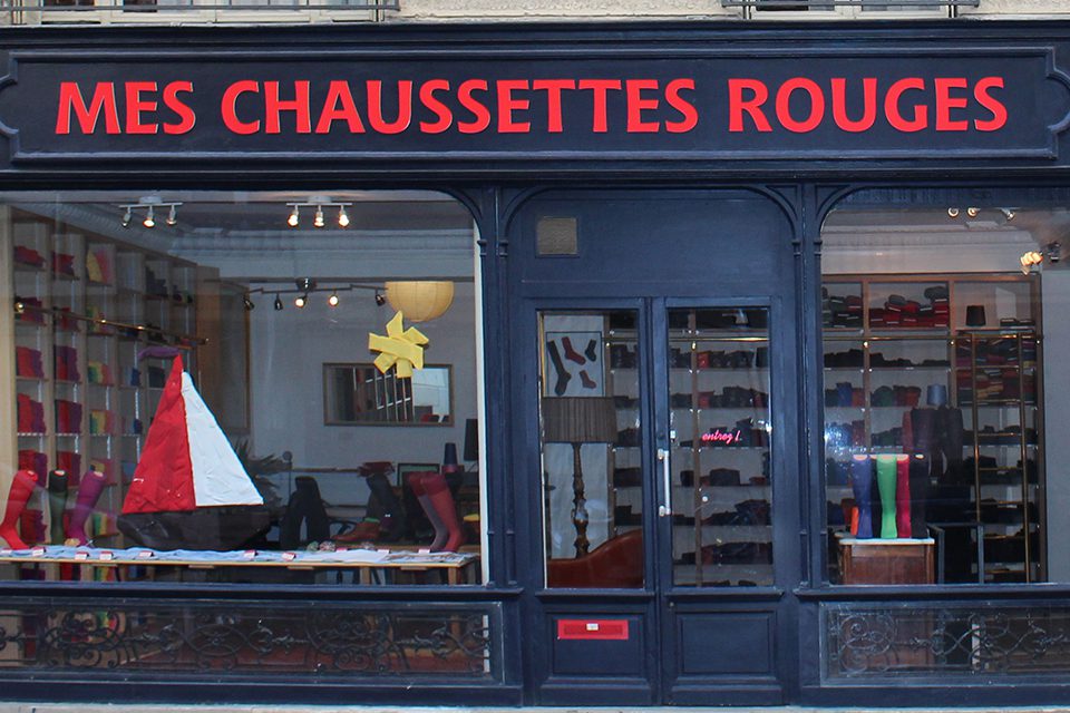 Boutique Mes Chaussettes Rouges façade