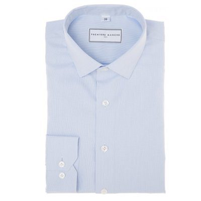 chemise bleu clair premiere manche