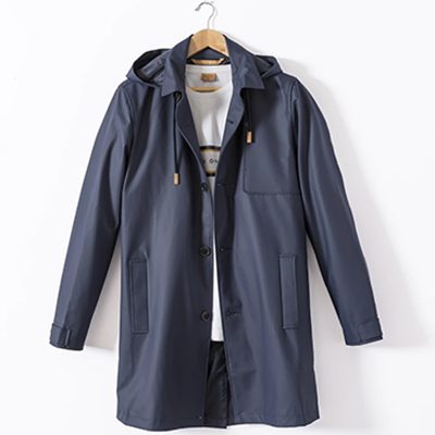 parka basus en toile imperméable bleu marine