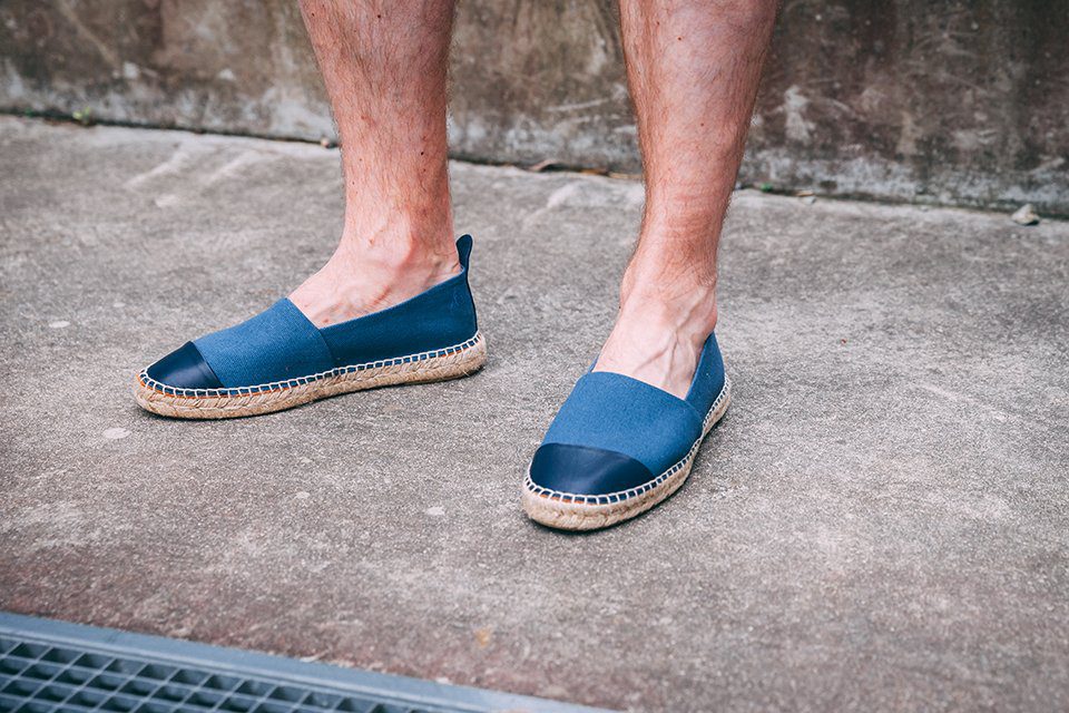 Espadrilles Montlimart essayage