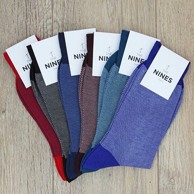 semainier de 6 paires de chaussettes en fils d'écosse The Nines