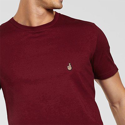 t-shirt bordeaux monsieur tshirt brodé doigts croisés