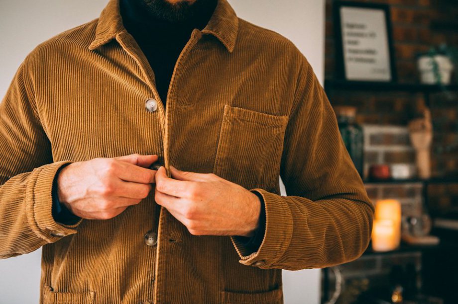 veste hast velours cotele camel