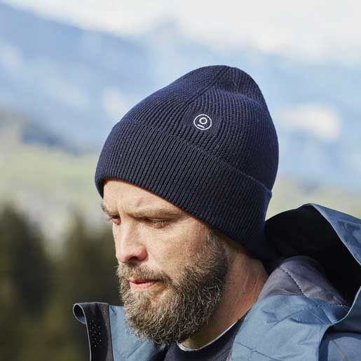 Bonnet homme Bleu marine avec revers Nils