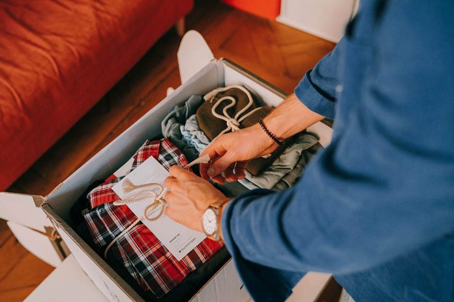 test avis outfittery ouverture box deballage