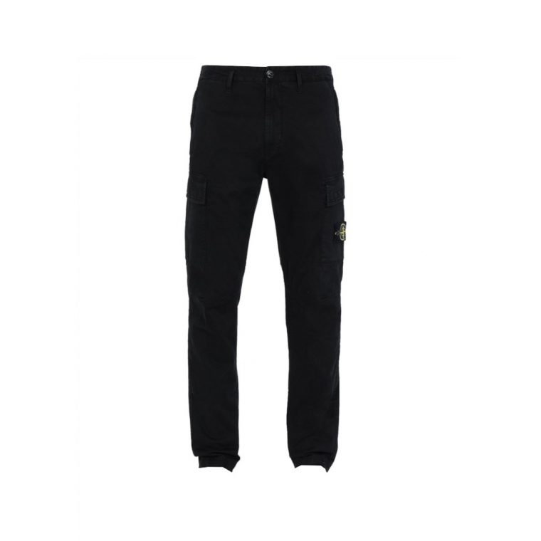 pantalon cargo noir stone island