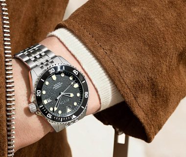 Montre Fiyta Yachtsman Dragon Hole lifestyle grise