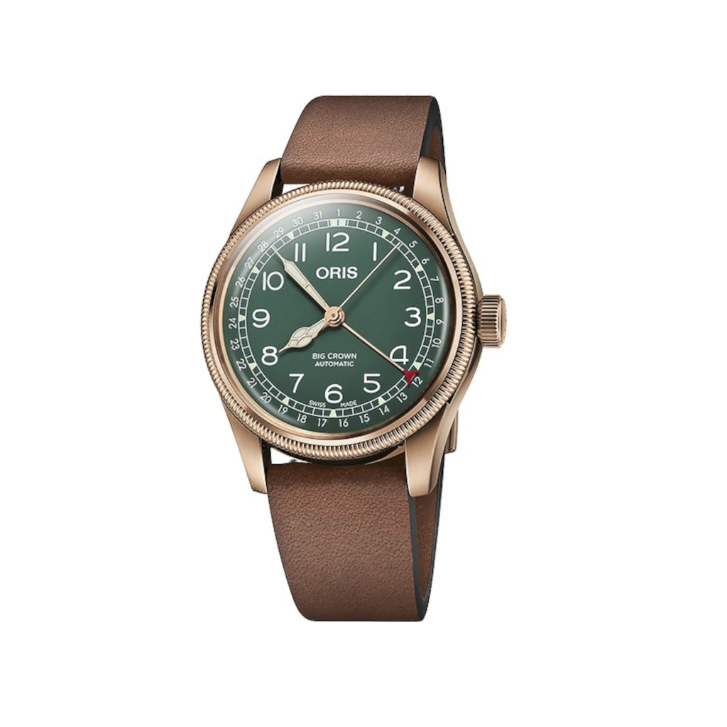 montre oris big crown pointer bronze