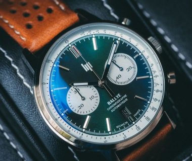 montre LIP rallye chrono auto vert marron