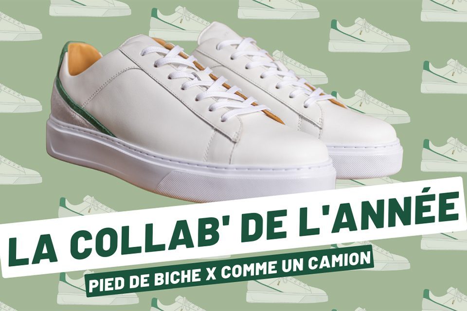 pied de biche comme un camion baskets blanches