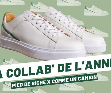 pied de biche comme un camion baskets blanches