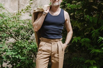 debardeur noir homme look tricot marcel 2