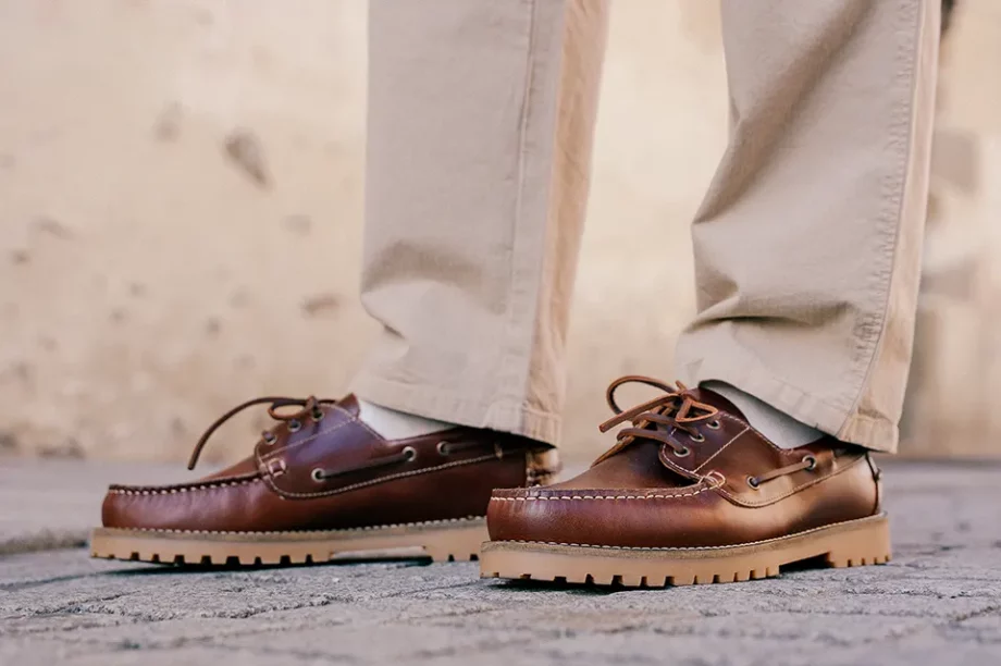 chaussures bateau cuir marron bocage duckie couv