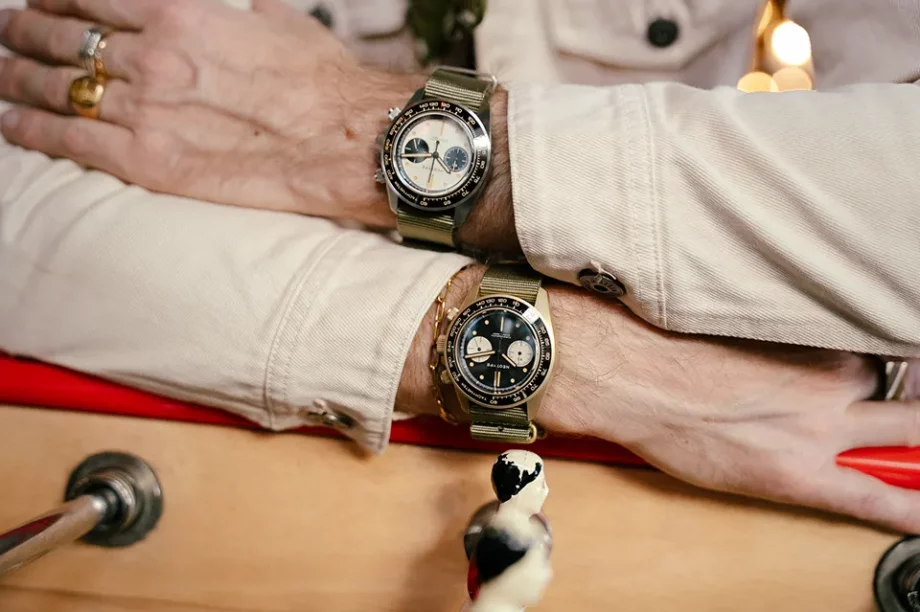 montre automatique chronographe neotype LM02 panda reverse panda couv