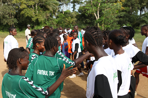 Un camp de foot en Sierra Leone Hummel en Sierra Leone