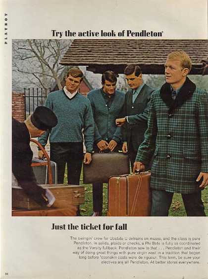 Une pub de la marque Pendleton dans Playboy (1966)