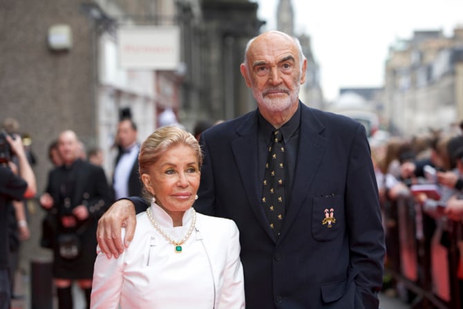 Sir Sean Connery with wife Micheline at opening gala night of th