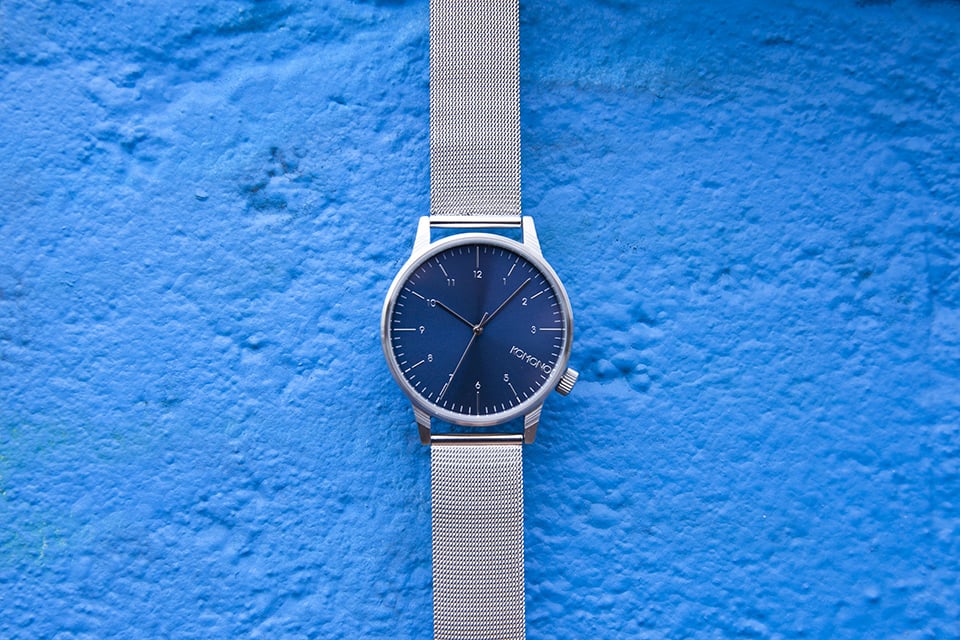 Montre Komono Winston Bleu Argent Montre Komono Winston Bleu Argent